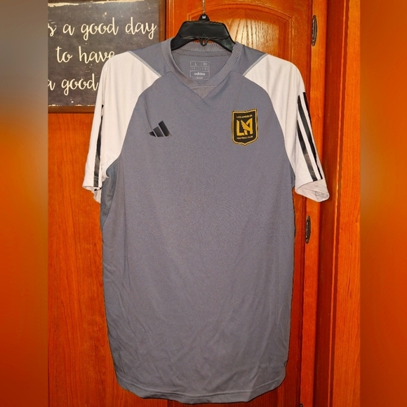 Adidas Official MLS L.A. Football Club Jersey In A Mens Large.Gray and White.NWT - Picture 1 of 9
